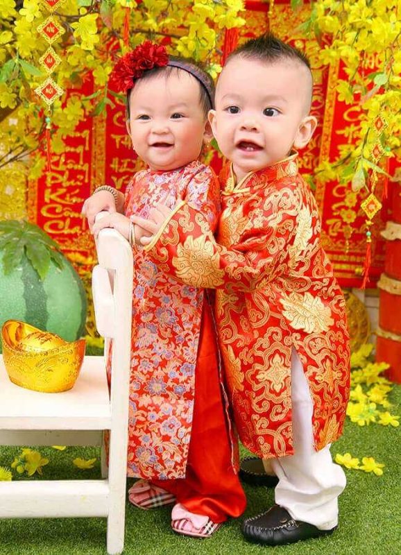 chụp ảnh Tết cho bé trai